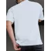 メンズファッショントレンドコットンラウンドネックカジュアルレタープリントTシャツ