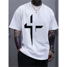 メンズ オールシーズン コットン クルーネック Tシャツ
